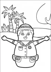 Fisă de colorat cu Eroii orasului higgly de colorat p28