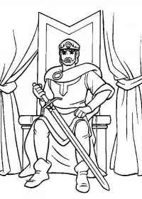 Fisă de colorat cu Excalibur de colorat p09