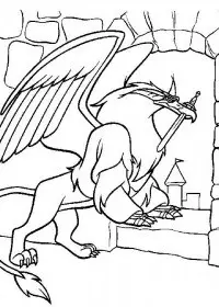 Fisă de colorat cu Excalibur de colorat p11