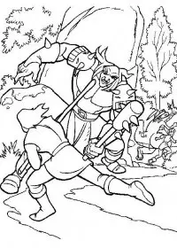 Fisă de colorat cu Excalibur de colorat p15