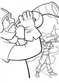 Fisă de colorat cu Excalibur de colorat p17