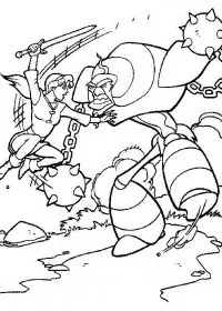 Fisă de colorat cu Excalibur de colorat p19