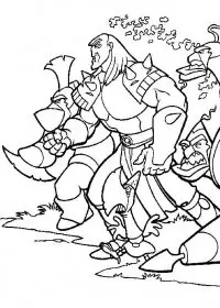 Fisă de colorat cu Excalibur de colorat p22