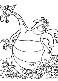 Fisă de colorat cu Excalibur de colorat p24