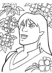 Fisă de colorat cu Excalibur de colorat p25