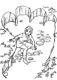 Fisă de colorat cu Excalibur de colorat p27