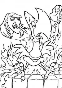 Fisă de colorat cu Excalibur de colorat p28