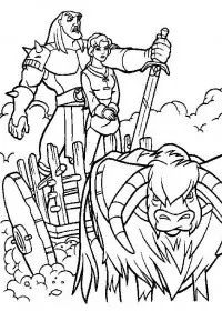 Fisă de colorat cu Excalibur de colorat p29