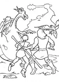 Fisă de colorat cu Excalibur de colorat p30