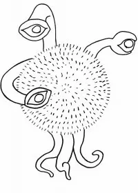 Fisă de colorat cu Extraterestrii de colorat p04