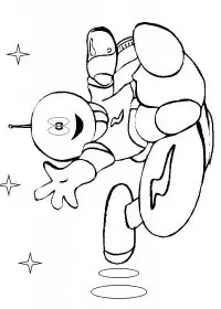 Fisă de colorat cu Extraterestrii de colorat p09