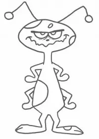 Fisă de colorat cu Extraterestrii de colorat p10