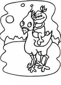 Fisă de colorat cu Extraterestrii de colorat p14