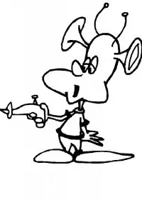 Fisă de colorat cu Extraterestrii de colorat p15