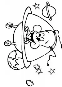 Fisă de colorat cu Extraterestrii de colorat p20