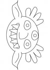 Fisă de colorat cu Extraterestrii de colorat p23