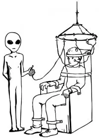 Fisă de colorat cu Extraterestrii de colorat p26