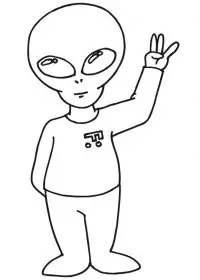 Fisă de colorat cu Extraterestrii de colorat p28