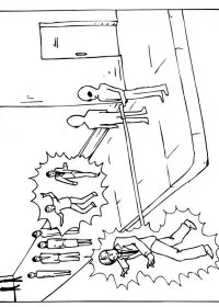 Fisă de colorat cu Extraterestrii de colorat p32