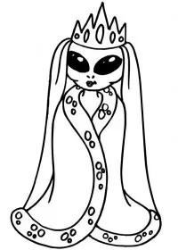 Fisă de colorat cu Extraterestrii de colorat p33