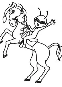 Fisă de colorat cu Extraterestrii de colorat p34