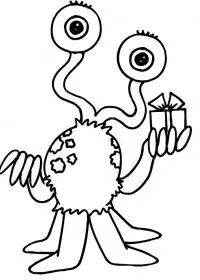 Fisă de colorat cu Extraterestrii de colorat p39