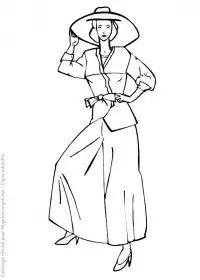 Fisă de colorat cu Fashion de colorat p03