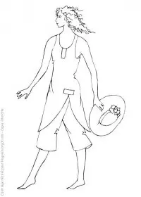 Fisă de colorat cu Fashion de colorat p05