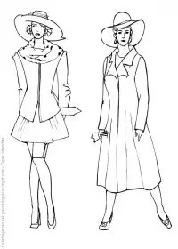 Fisă de colorat cu Fashion de colorat p06