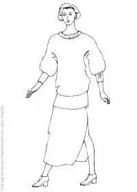 Fisă de colorat cu Fashion de colorat p08