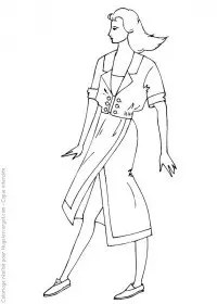 Fisă de colorat cu Fashion de colorat p09