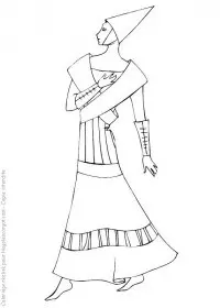 Fisă de colorat cu Fashion de colorat p10