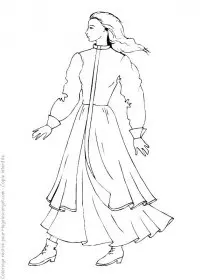 Fisă de colorat cu Fashion de colorat p12