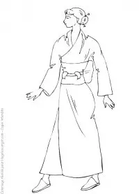 Fisă de colorat cu Fashion de colorat p19