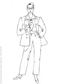 Fisă de colorat cu Fashion de colorat p21