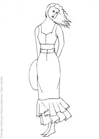 Fisă de colorat cu Fashion de colorat p22