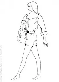 Fisă de colorat cu Fashion de colorat p23