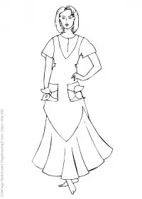 Fisă de colorat cu Fashion de colorat p24