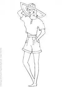 Fisă de colorat cu Fashion de colorat p25