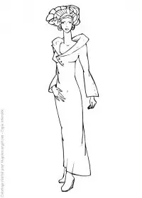 Fisă de colorat cu Fashion de colorat p27