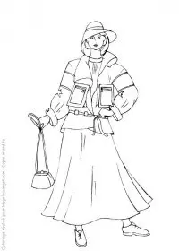 Fisă de colorat cu Fashion de colorat p28