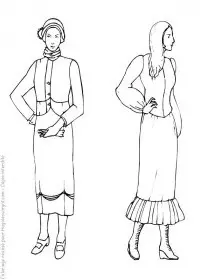 Fisă de colorat cu Fashion de colorat p32