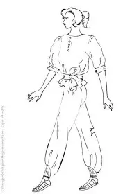 Fisă de colorat cu Fashion de colorat p33