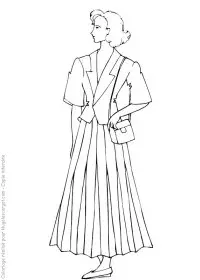 Fisă de colorat cu Fashion de colorat p34