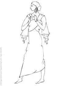 Fisă de colorat cu Fashion de colorat p37