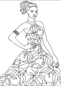 Fisă de colorat cu Fashion de colorat p41