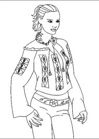 Fisă de colorat cu Fashion de colorat p43