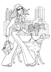 Fisă de colorat cu Fashion de colorat p60