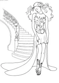 Fisă de colorat cu Fashion de colorat p61