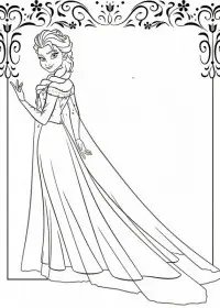 Fisă de colorat cu Elsa de colorat p16